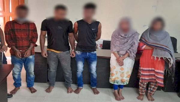 সিলেটে অসামাজিকতার দায়ে ৫ নারী-পুরুষ আটক